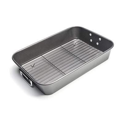 China Rectangle Metal Oven Cake Bread Mold Metal Baking Dish Sets Tray Baking Pan for sale