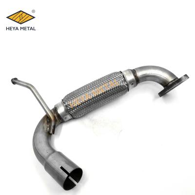 China Automotive Exhaust System 2 Inch 304 SS Exhaust Flex Pipe System Auto Flexible Exhaust Pot Parts With Nipples for sale