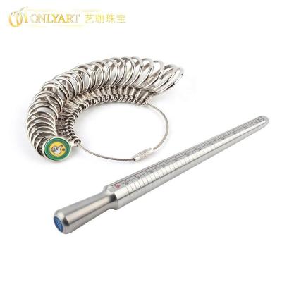 China China Wholesale Color Metal/Alloy Metal Scale Ring Tool Kit Aluminum US/EU Metal Ring Sizer Tool Immaculate Silver Jewelry for sale