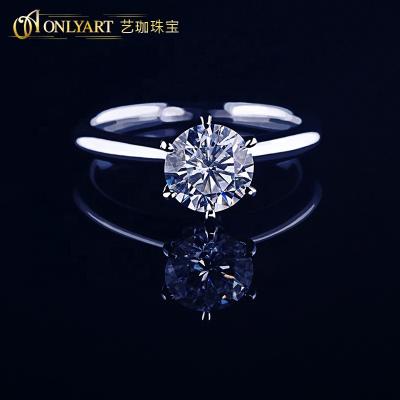 China Lead& nickel free/high quality ring hot seller created diamond ring for women 14k/18k au750 gold rings classic solitaire Moissanite rings for wedding for sale