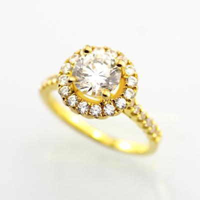 China Comfort Fit Fashion Jewelry Ring Gold Lady Diamond Ring for sale