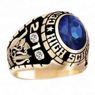 China /Sporty Casual Hot Seller Personalized School Rings Nickel Free Gold Class Rings For College Graduation Souvenir for sale