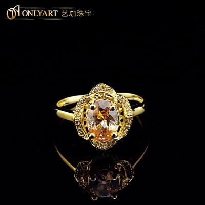 China High Quality 18k Gold CZ Ring 100% Stone Solid 925 Sterling Silver Ring For Women Jewelry for sale