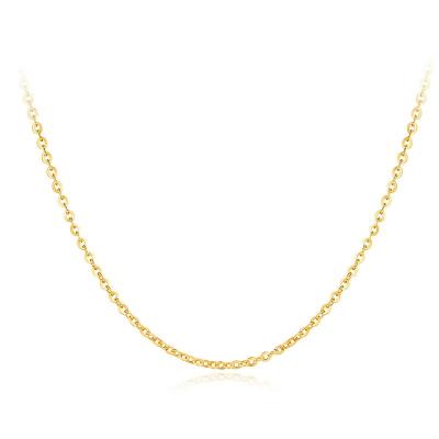 China Real 18k Gold Cross Chain Engagement 18K Gold Plated Sterling Silver Cross Necklace Chain For Lady 925 Silver Chains for sale