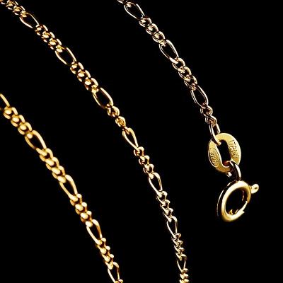 China Real Silver Jewelry High Quality 18k Gold Plated Solid 925 Silver Italy 100% Top Quality Figaro Chains Chain Necklace For Girls for sale