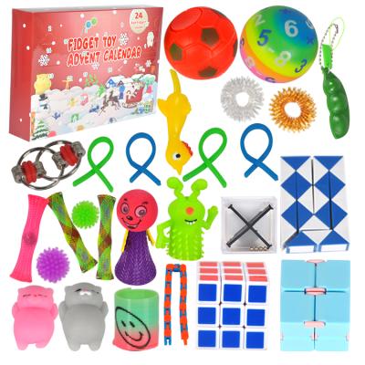 China Relax 2021 Children Bike New Chains Effort Ball Busy Person Toy Sets Sensory Bubble 24 Days Advent Calendar Gift Sets for sale