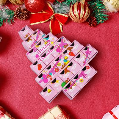 China New Popular Christmas Gift Design Christmas Tree Shape Box Advent Calendar Handmade Advent Calendar Custom Advent Calendar for sale