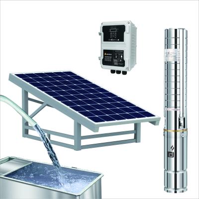 China Family house 110v 1500w 30m3/h 31m 4/6 borehole pump solar special price for sale