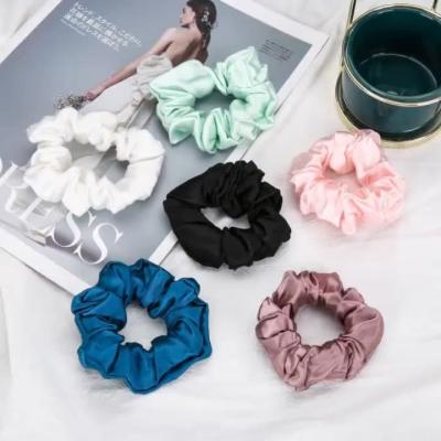 China OEM ODM Round Silk Padded Headband , 3.5cm Night Mulberry Silk Scrunchies for sale