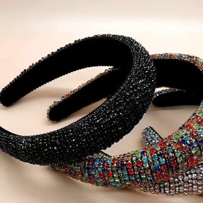 China Rhinestone Bling 100 Mulberry Silk Headband Ladies' Hair Decoration for sale