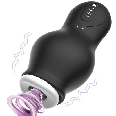 China 7-Mode Vibrating 3 Suction Male Toys 7-Mode Vibrating Masturbation Cup 3 Guangzhou Manufacturer Rechargeable Suction Cup Male Masturbator for sale