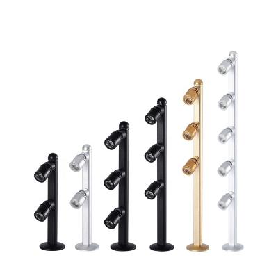 China Modern Led Counter Jade Jewelry Vertical Pole Lights Straight Pole Display Light 2W3W4W5W For Shop Watch Glasses Showcase for sale