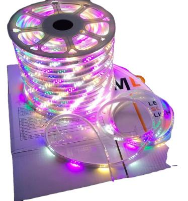 China LANDSCAPE House Christmas Tree SMD2835 144 LED Six Colors 12mm 3 Lines Slanted Running Water Light Outdoor Waterproof Christmas Rope LED Flexible Strip Light for sale