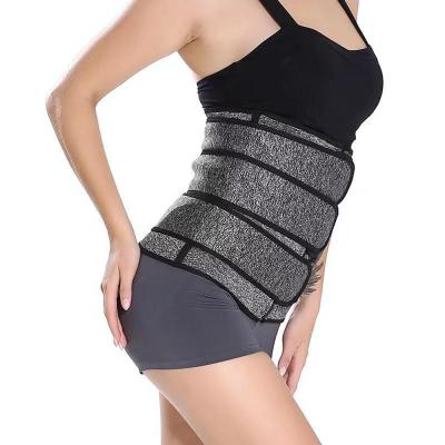 China Double Zippered Rubber Waistband Waist Training Waist Trimmer Ladies Sports Sweat Belt Waist Trimmer Qs-01 for sale