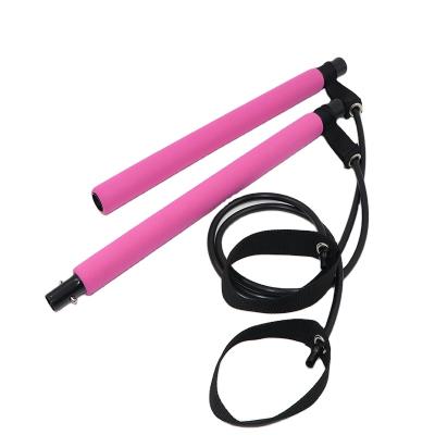 China Hot Selling Portable Pilates Bar Yoga Exercise Bar Foot Loop Toning Nylon Bar Loop Pilates Stick Kit Sd-02 for sale