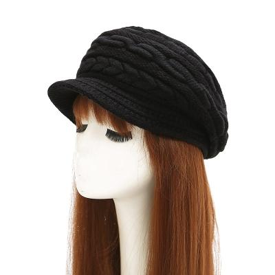 China Fashion hot sale keep warm rabbit hair berets knitted women cover villus beret custom hat for sale