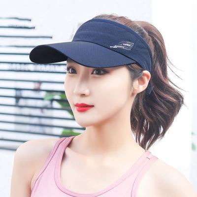 China Picture OEM White Gold Women Sun Visor Hats Quick Dry Custom UV Hats for sale