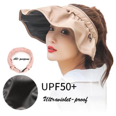 China New Image Design Sun Hat Multifunctional UV Neoprene Gold Plastic Visor Visor For Women for sale