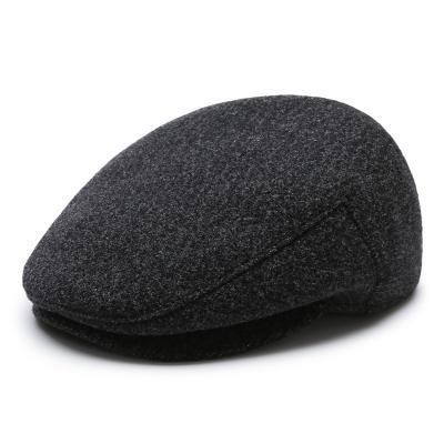 China Picture Custom Design Wholesale Cut And Sewn Ivy Cap Ivy Hats For Man Tweed Spring Wool Autumn Herringbone Beret Hat Cabbie Flat Top for sale