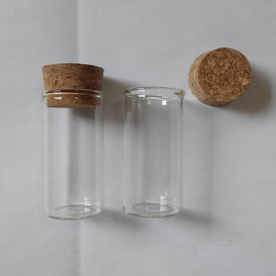 China 25ml 30x60mm Food Glass Tube With Cork For Candy Packaging for sale