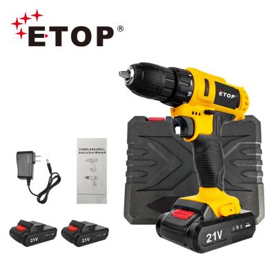 China ETOP Tools New Arrival Total Cordless Drill 21V 1600RPM Electric Rotary Hammer Drill For Sale for sale