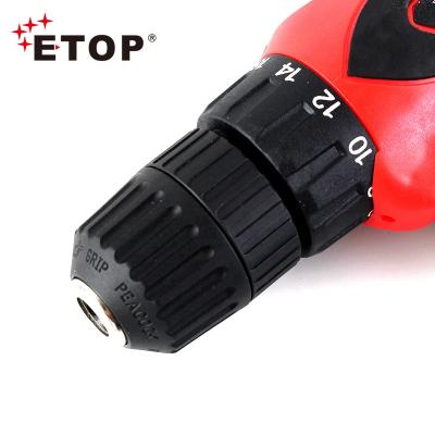 China Best Selling High Quality ETOP XH-120 12V Cordless Electric Drill for sale