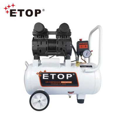 China Factory Oil Free Sales 9 24 30L Mobile Oil Free Air Compressors With Accessories Pneumatic Tube Dust Gun Tire Pressure Blowing Table for sale