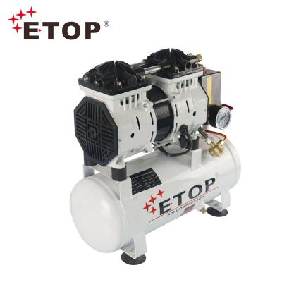 China ETOP 9L 24L 30L 50L wholesale direct sales 100% oil free silent air compressor low price for sale