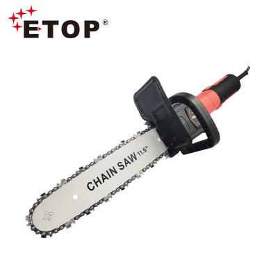 China Simple Installation Angle Grinding Electric Chainsaw Converter Wood Cutting Chainsaw XH-115 for sale