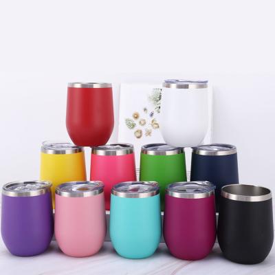 China 12OZ Double Wall Stainless Steel Travel Coffee Mug / PORTABLE Thermos Tumbler Cup With Sealed Lid for sale