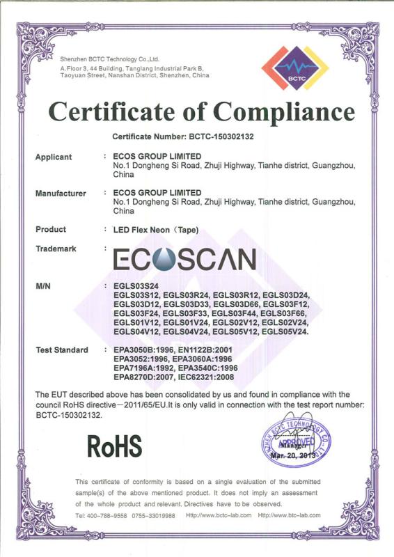 RoHS - Huizhou Ecos Opto Co., Ltd.