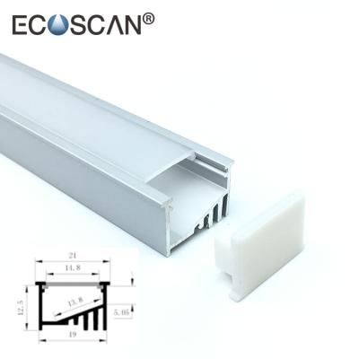 China Anodizing Radiator Ecoscan Angle Bracket Profile Extruded Aluminum Frame Extrusion Profile For Led Strip for sale