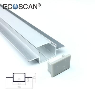 China Radiator Ecoscan All Kind Of Radiator 16mm Aluminum Extrusion Led Plaster Enclosed Profiles for sale