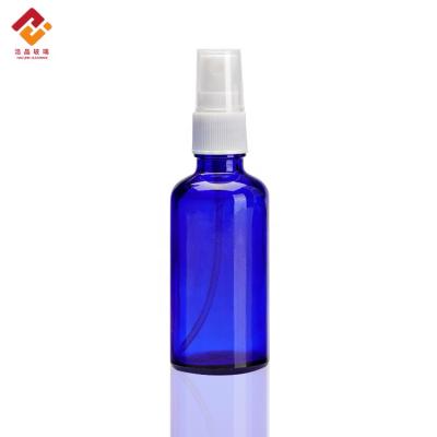 China wholesale 20ml 30ml 50ml 100ml oil spray blue glass bottle e-friendly comestic bottle for sale