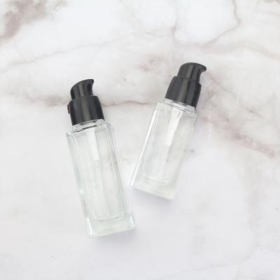 China 30ML 40ML Custom Empty Cosmetic Base Lotion Bottle Glass Packaging Space-Friendly for sale