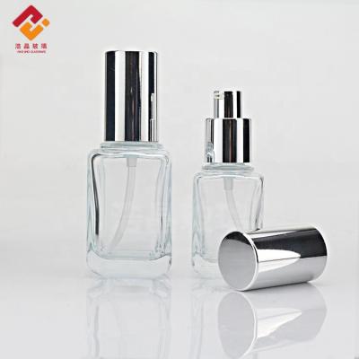 China 30ml 60ml Clear Custom E-Friendly Liquid Bottle Cosmetic Lotion Serum Pump Bottle for sale