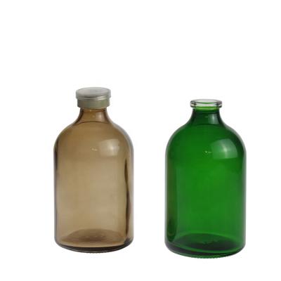 China 120ml Wholesale Green Amber Powder Medicine Pill Pharmaceutical E - Friendly Glass Bottles for sale