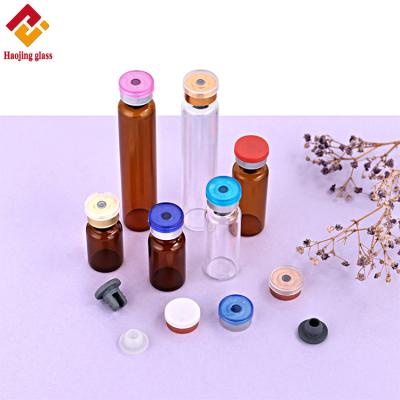 China flange e transparent glass check bottle xilin chemical experiment freeze dried powder bottle cosmetics bottle refill for sale