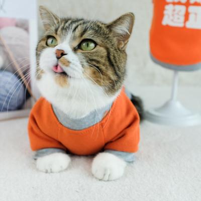 China 2021 New Factory Direct Print Vest Summer Cute Viable Clothing Pet Shirts For Small Cat Costume for sale