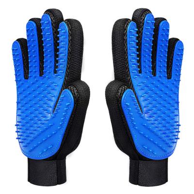 China Viable Wholesale Five Finger Pet Grooming Glove Pet Hair Remover For Cats for sale