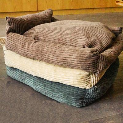 China Viable Custom Wholesale Luxury Dog Bed Cushion Dog Bed Sofa Soft Size Pet Cushion for sale