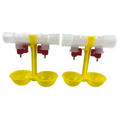 China Chicken Nipple Drinker Poultry Nipple Drinker With Double Cup for sale