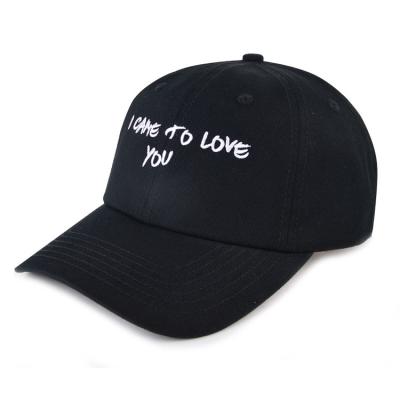 China JOINT 6 Panel Cotton Design Your Own Logo Black Baseball Cap Customized for sale