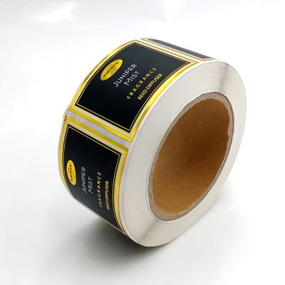 China Factory direct customized2x2 inch waterproof printing self-adhesive gold foil stickers sticker roll for sale