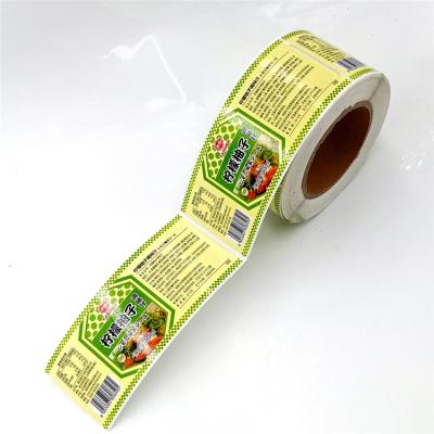 China Waterproof first class grade coated food packaging bottle paper stickers for sale for sale