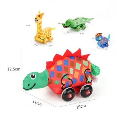 China Parent-Children Interactive Soft Cloth Car Toy Fabric Toys Children's Formula Mini Car Pull Back Racing Inertia Karting Car Student Toy Gift for sale