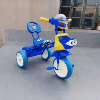 China Easy control bar clerks and girls walk up pedal tricycles balance small car kids baby ride on toys kids metal tricycle child tricycle for sale