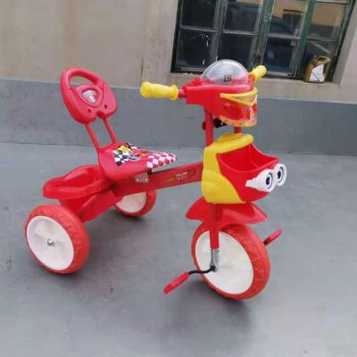 China Easy Control Bar Kids Riding Three Wheel Bike Children Pedal Tricycle Mini Ride Toys For Kids With Headlight Kids Balance Bike for sale