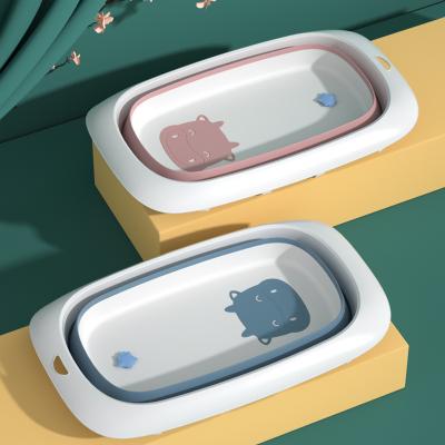 China 100% New Baby Portable Folding Bathtubs Non-slip Environmental Friendly Material Household Eco-Friendly Can Measure Temperature for sale