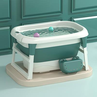 China New Easy Folding Baby Bathroom With Plastic Folding Portable Multifunctional Bathtub for sale